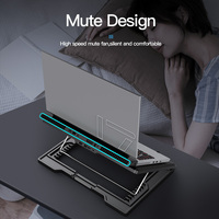 Coolcold 7 regulowanych wysokości sześć szybkich wentylatorów silne chłodzenie chłodzenie laptopa do gier z ekranem LED 5